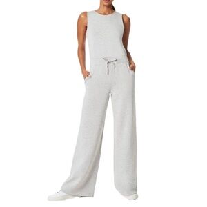 COPY - Brand New SPANX Gray Jumpsuit with Wide-Leg Design